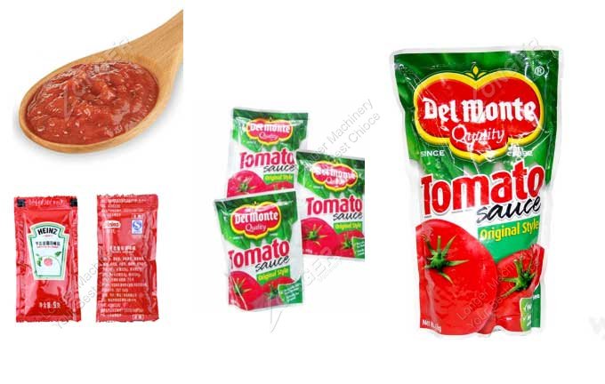 Tomato Sauce Pouch Packing Machine Samples