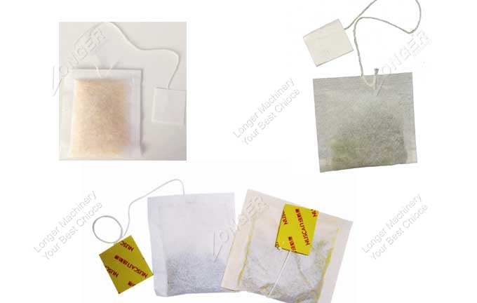 Tea Bag With Tag And String Packing Machine Samples