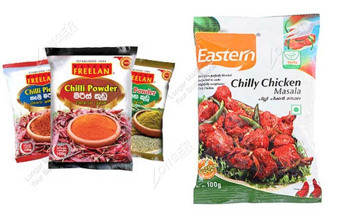 Spice Pouch Packing Machine Samples
